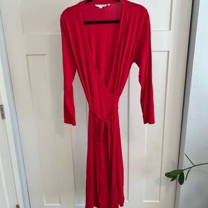 Boden Elegant Red Wrap Jersey Dress